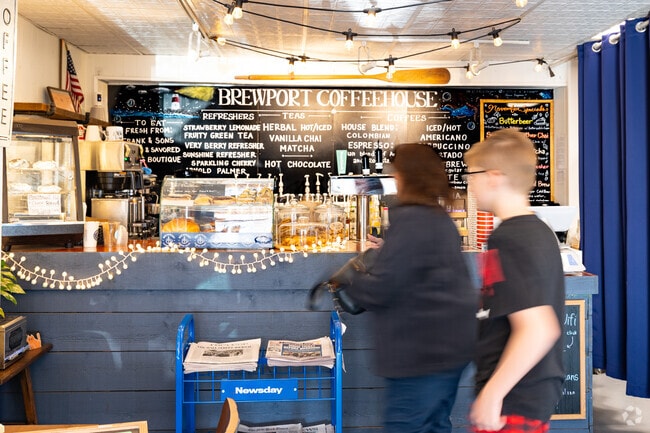 Brewport Coffeehouse in Bellport is one of several top notch spots on the main drag.