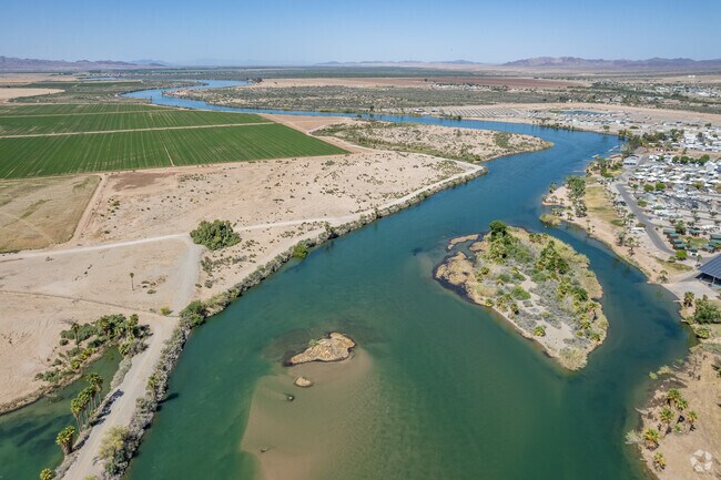 Residents of Blythe enjoy cooling off in the nearby Colorado River.