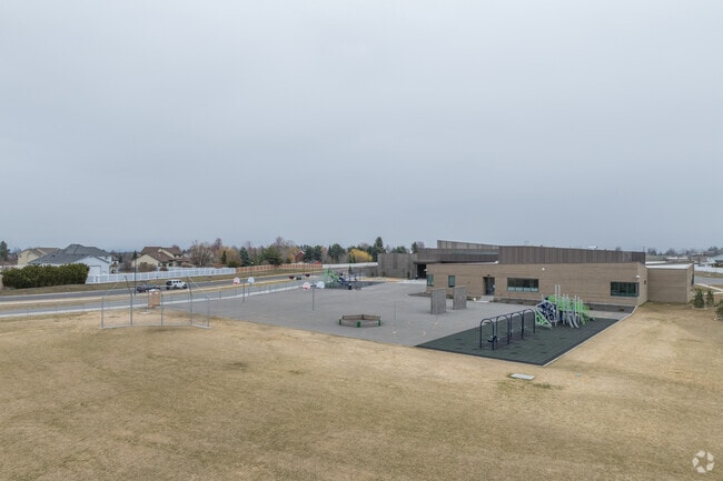 Skyline Elementary features a small playground for the students.