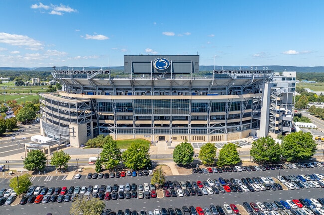 Ferguson residents head downtown on Saturdays towards Beaver Stadium to watch Penn State play.