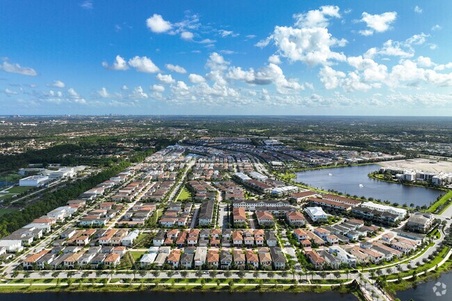 Aerial view of the south part of Palm Beach Gardens North neighborhood.