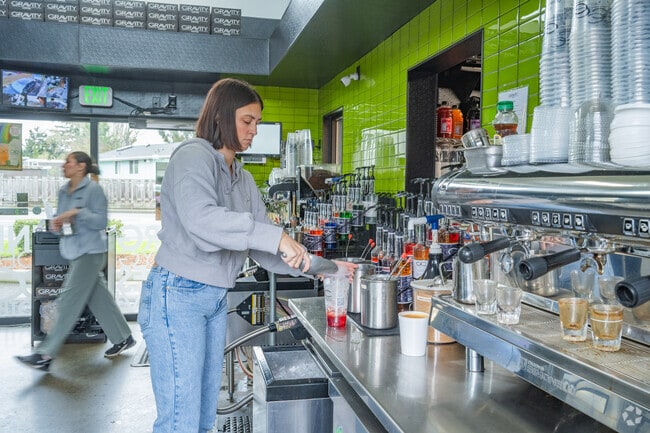 Grab your morning cup of coffee at GC Coffee in Laurelwood.