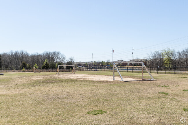 Pamela Hodson Elementary School students can also play soccer on the playground.