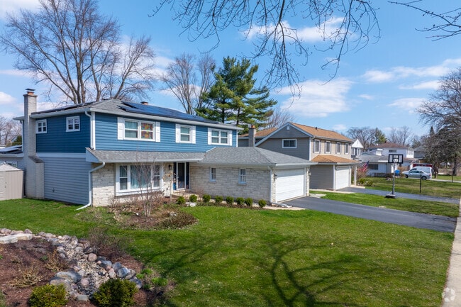 The majority of the Forest River neighborhood features new traditional two stories.
