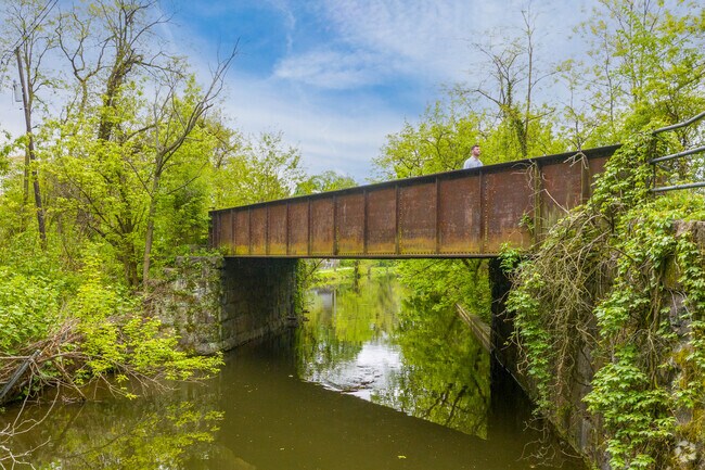 Bridges along the D&R Canal State Park Trail cross the Delaware Canal in the West End neighborhood.