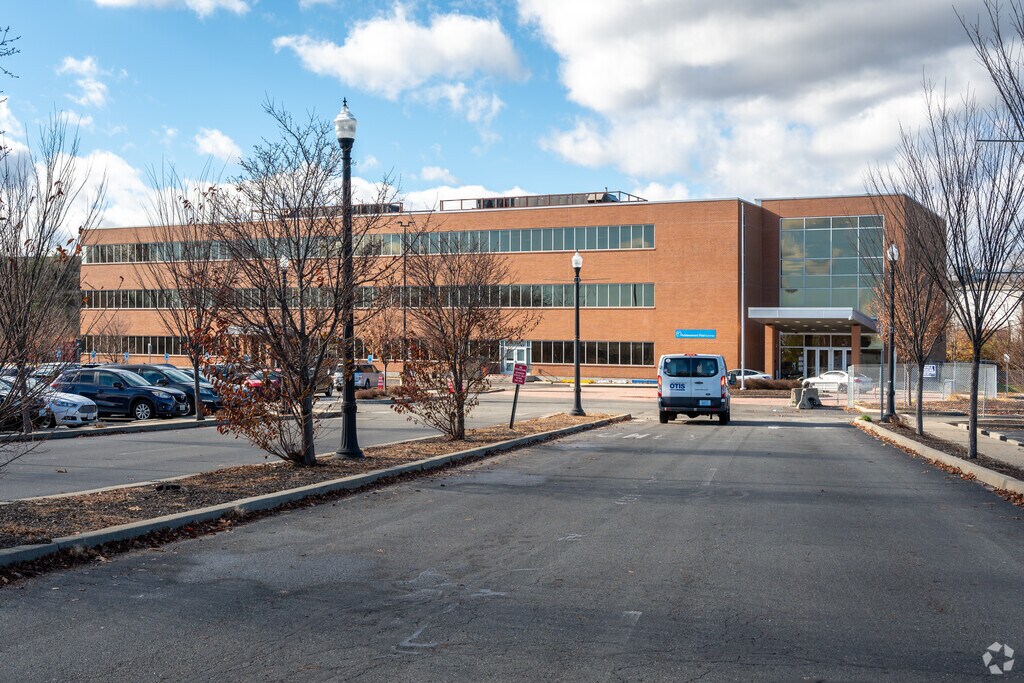 A view of the main entrance to AF Iluminar Middle School in Providence.