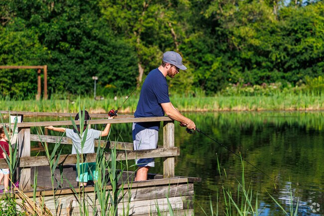 Ryder Park in DeWitt features a small pond that attracts local fisherman.