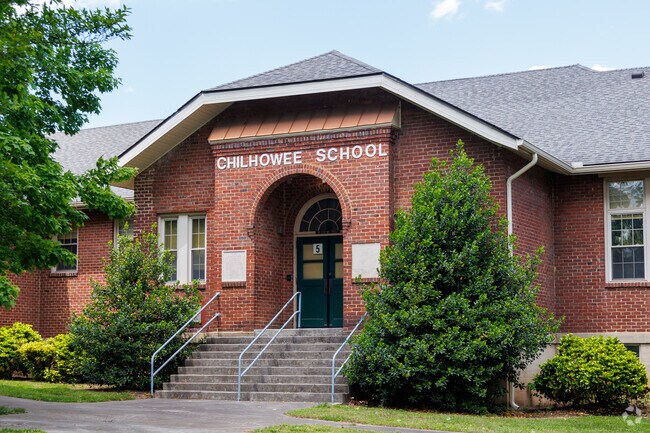Chilhowee Intermediate in Chilhowee Hills dates to 1928 and anchors the area.