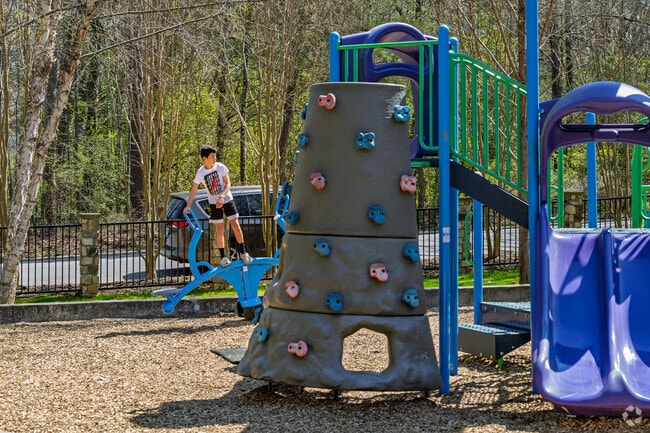 The playground at Oakwood Park in Glen Lennox is a favorite among children.