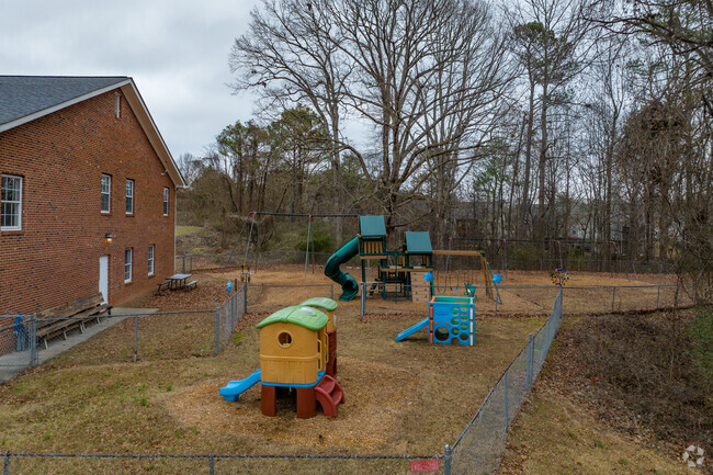 Keystone Prep Academy features play structures for kids to enjoy.