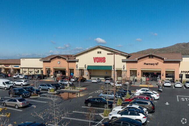 Blue skies are seen over the Vons shopping center in Sycamore Creek.