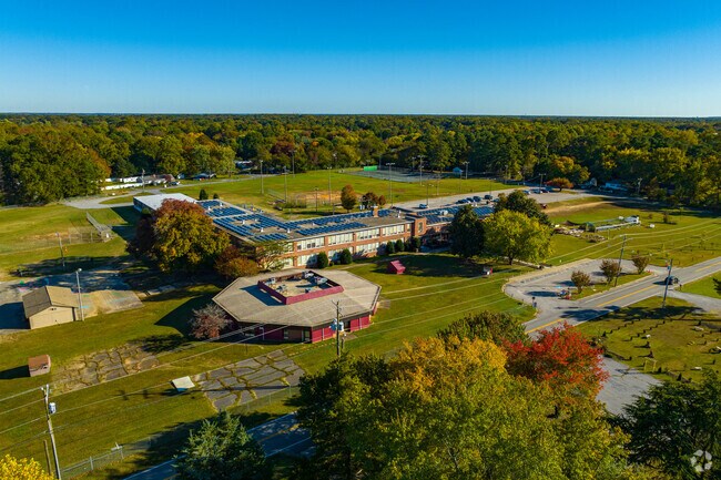 G.H. Reid Elementary near Elkhardt includes playgrounds and athletic fields.