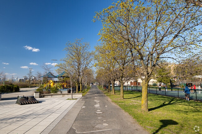 Playground in Roberto Clemente Park in Morris Heights, The Bronx.