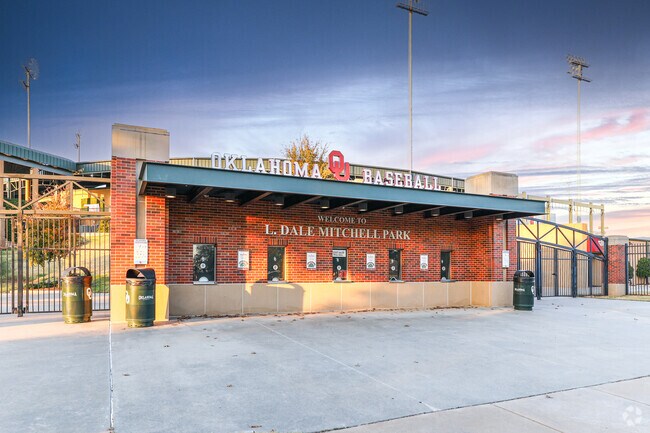 L Dale Mitchell Baseball Park is near the University of Oklahoma.