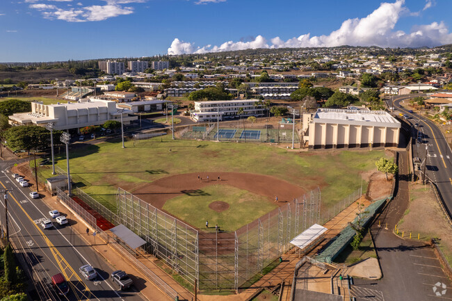 Aiea High School provides a baseball field for the sports team in Aiea, HI.
