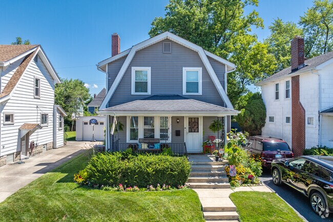 Dutch colonial revival is a popular style of home in the South Hilltop neighborhood.