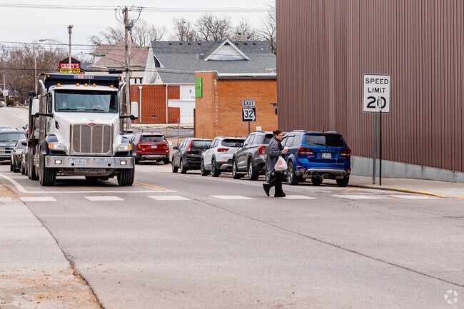 Downtown Bolivar is a bustling hub of activity throughout the day.