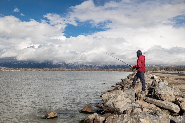 Utah Lake is a great fishing destination near Lakeview.