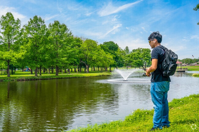 Towne Lake residents love fishing at Towne Lake Park.