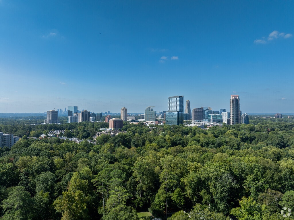 An overview of Historic Brookhaven, like Atlanta, a city in the forest.
