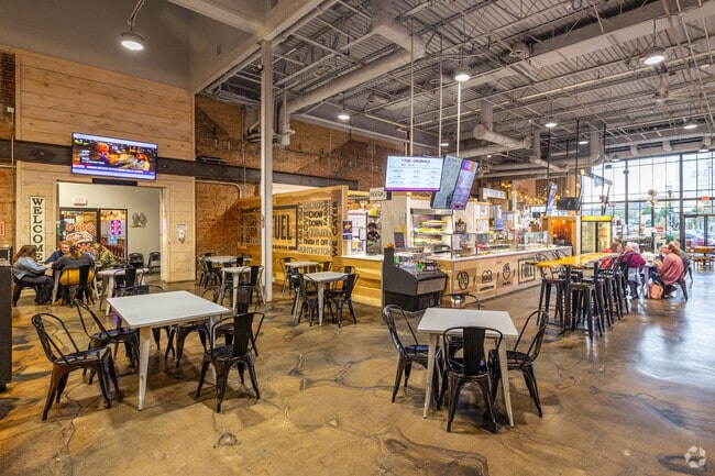 The Market iis an open food hall with several options and other shops in Downtown Huntington, WV