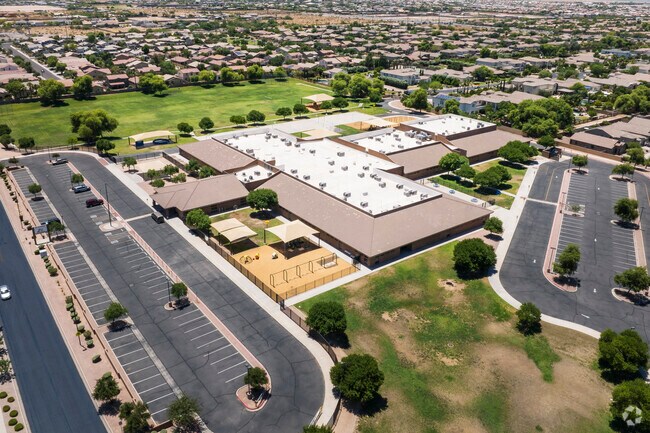 Riggs Elementary School is tucked in the middle of a residential area in Gilbert.