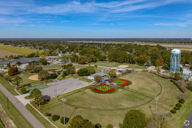 Alexander Park has several sport fields, a playground, and batting cages.