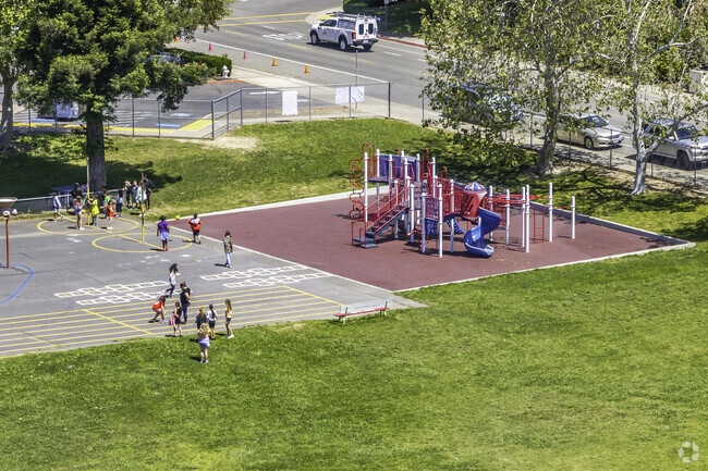 Your kids will never want to leave the playground at Trajan Elementary School.