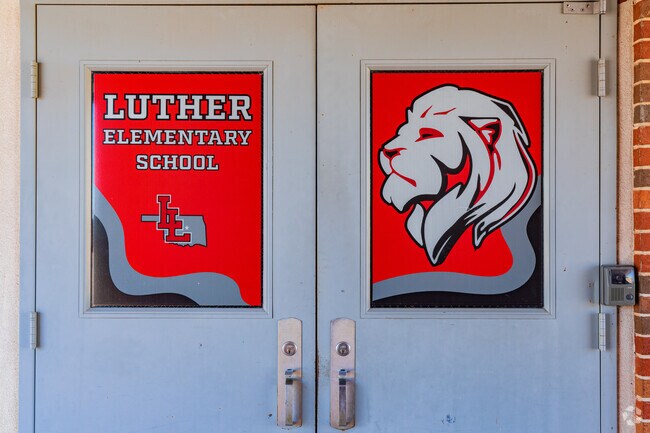 Here is the main entrance of Luther Elementary School