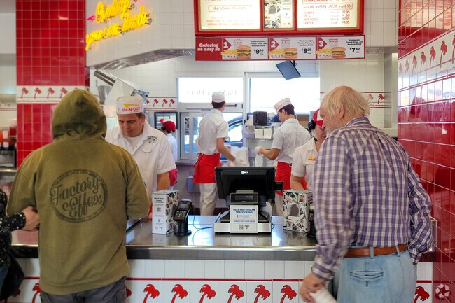 The In&Out burger in South Corona is always a popular lunchtime spot.
