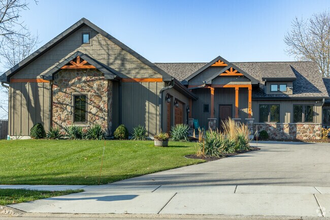 Newer build craftsman style homes are also found in the Jamestown area.