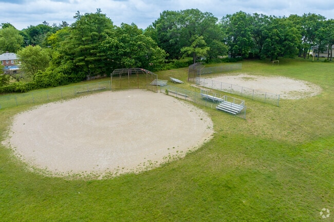Two ball fields for softball or baseball at Mason Middle School.