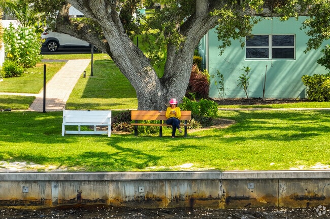 Relax by the water and enjoy the view in the Edgewood neighborhood.