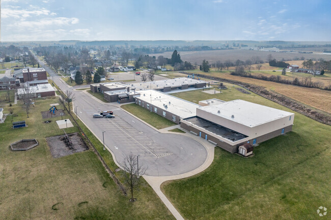 The parking lot of Waldron Elementary/Middle School.
