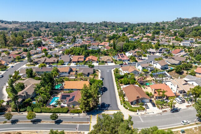 Scenic views in Phillips Ranch highlight its distinctive residential architecture.
