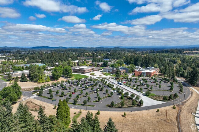 Vast berry fields flourish near Gaffney Lane, offering scenic views of Oregon's greenery.