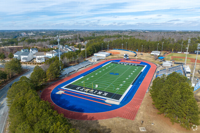 Centennial High School boats athletic fields for team sports.