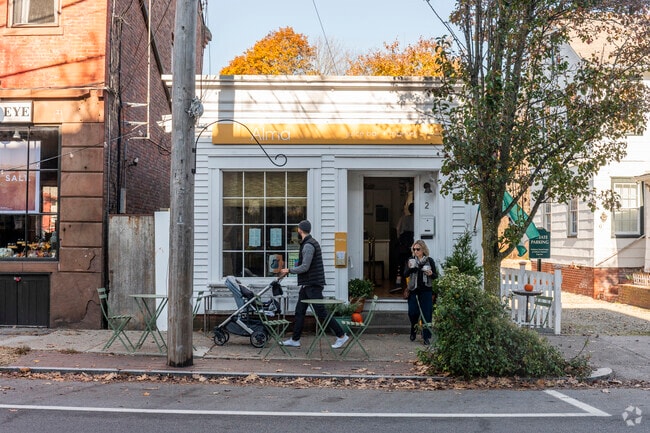 Stop in for coffee at the Alma Juice Bar and Market in Wickford Village in North Kingstown.