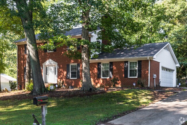 You will find beautiful brick colonial style homes at Carriage Hills in Greensboro.