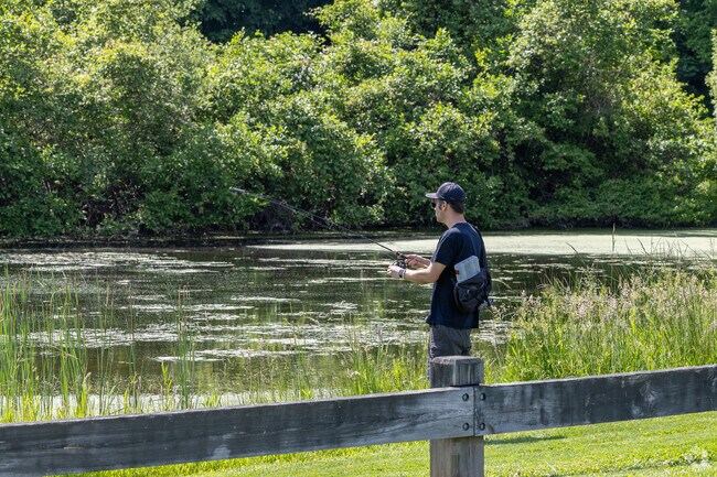 Locals in Orange take advantage of Old Tavern Road Park's fishing pond.