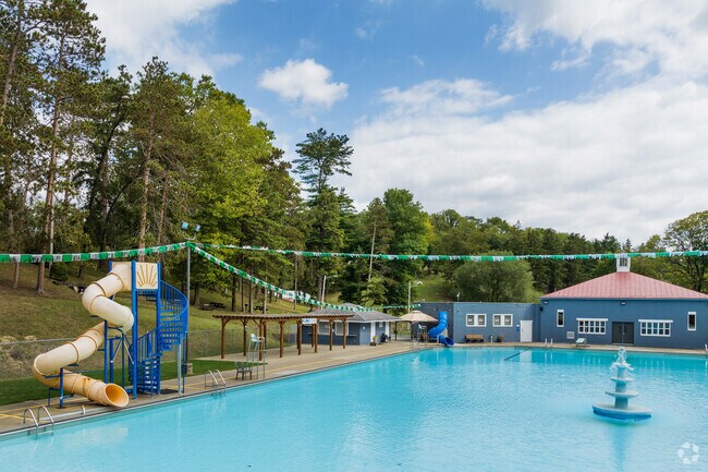 Canonsburg Town Park has a popular public pool complete with a slide and fountain.