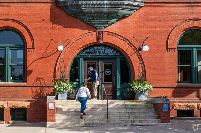 Postmasters Grill is an American restaurant built in the former Old Camden Post Office.