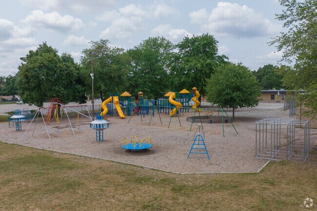 Playground at Plymouth Grace Christian Academy school on Ball Ave in Grand Rapids, MI.