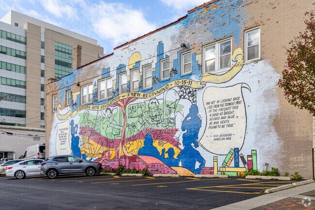 Enjoy the murals downtown at Art Park, minutes from Lorraine Terrace.