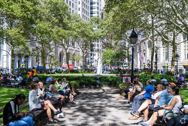 Bowling Green Park is one of the oldest parks in the Financial District of New York City.