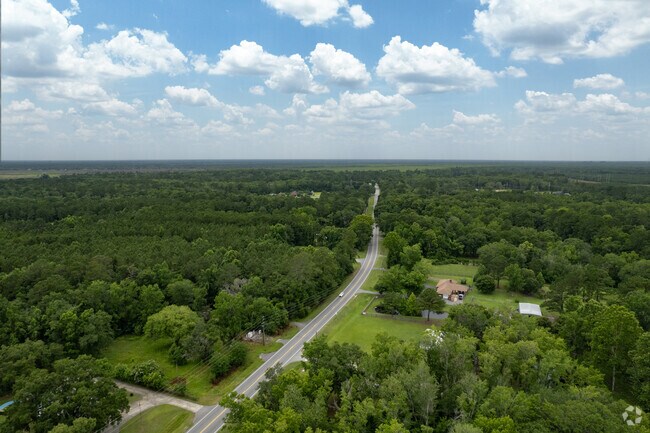 Sterling is heavily shaded by tall trees.