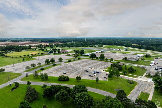 Intermediate School District 917 has additional parking and sports fields on the east side.