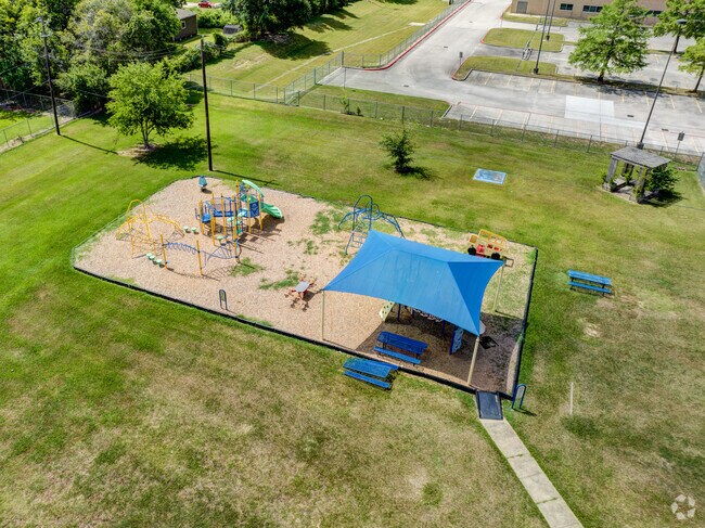 Play area overview at Reece Academy in Acres Homes.