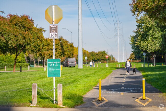 Walking trails provide scenic and convenient routes through Junction West.