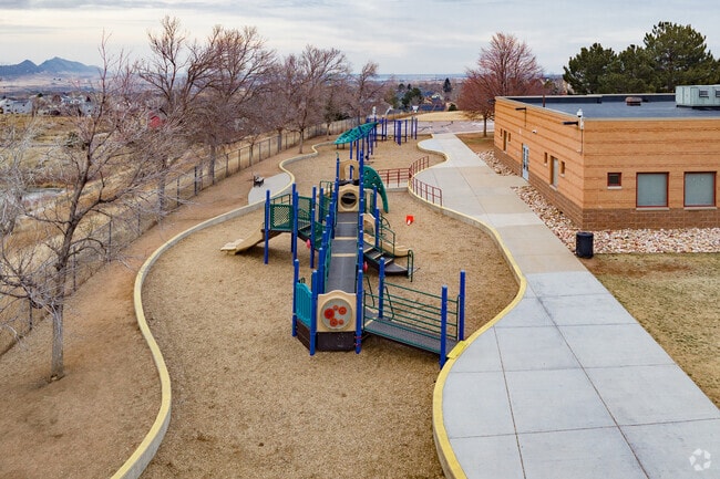 Roxborough Elementary School in Littleton Colorado on a cold winter evening.